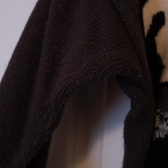 Kawaii VTG Bear Sweater AJ Friends Ribbon Cozy 90s Wool Blend M | Soft Autumn - Picture 7 of 10